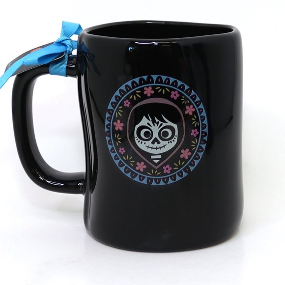 Rae Dunn Disney Pixar Miguel COCO LL Double Sided Black Mug Day of the Dead - Picture 2 of 5